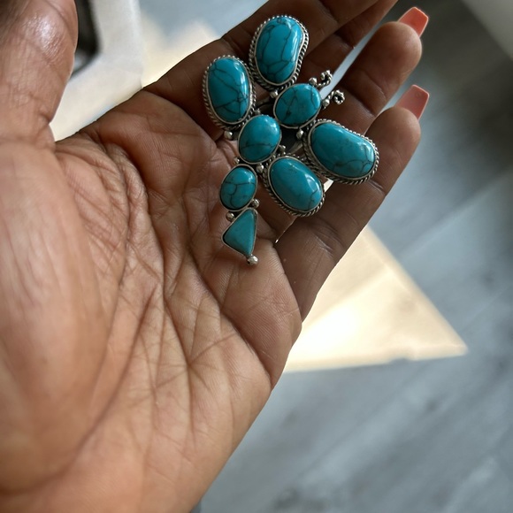 Turquoise ring statement ring dragonfly - Picture 10 of 11